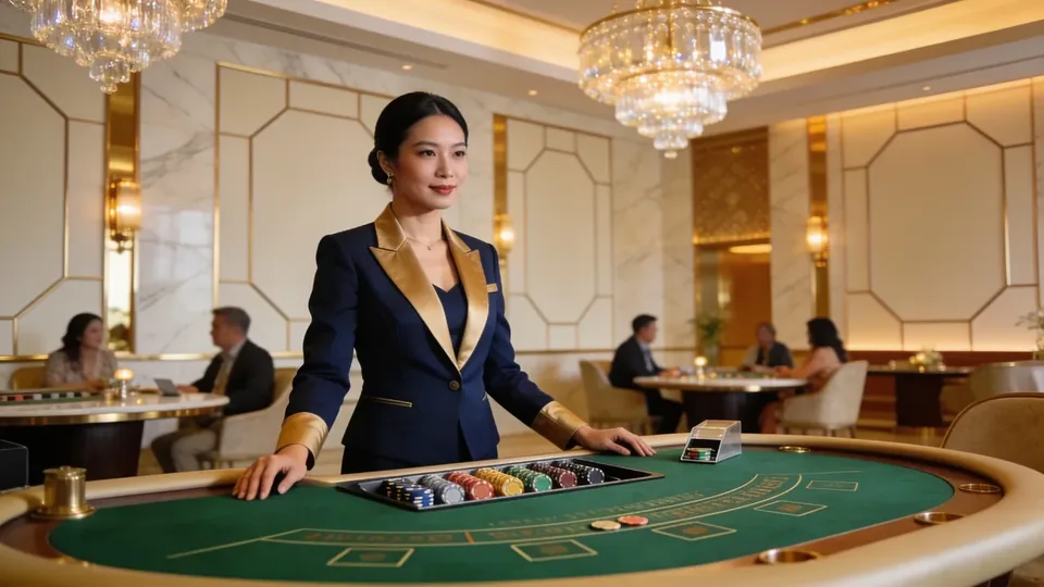 Live baccarat and table games